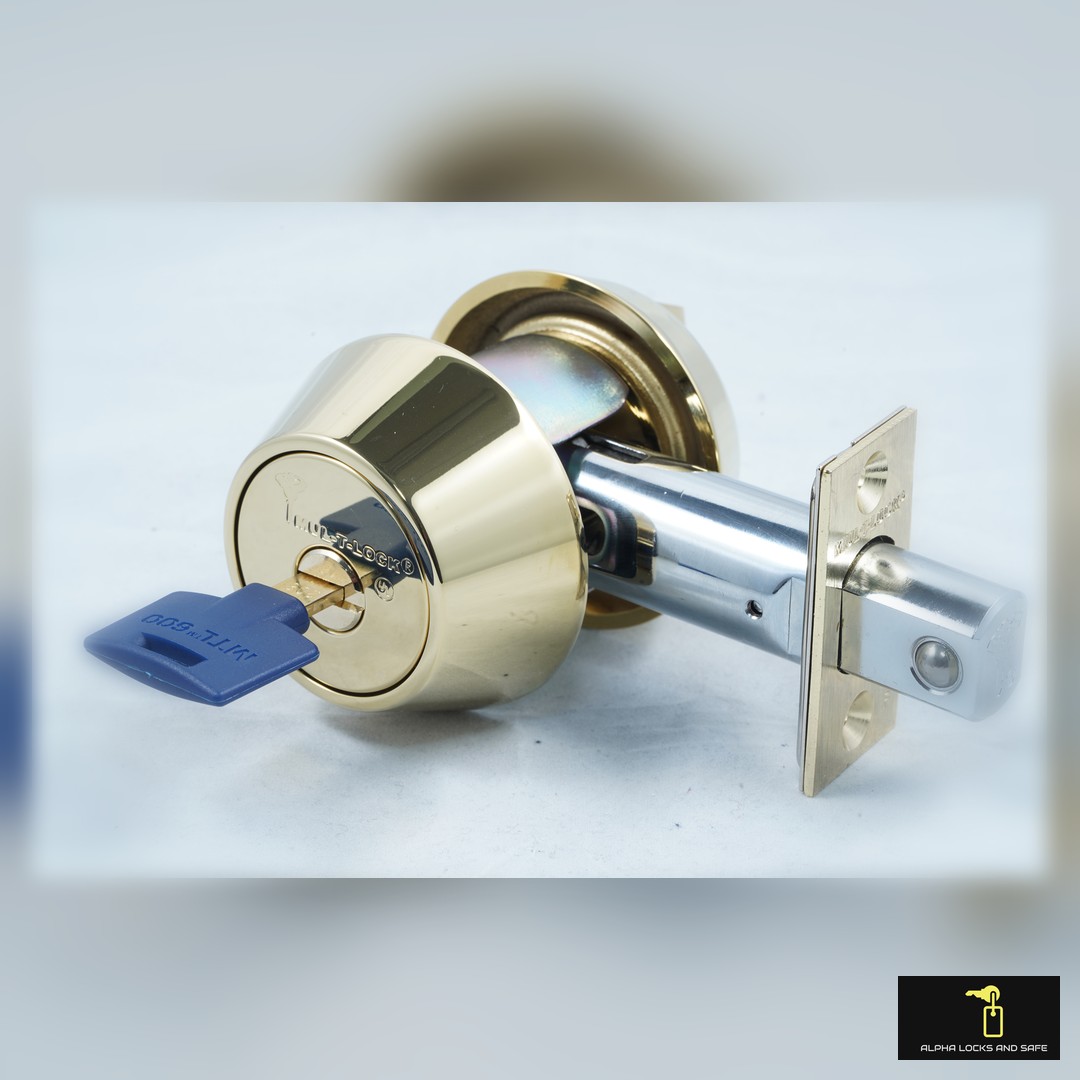 High-security deadbolt lock supplied by Alpha Locks and Safe