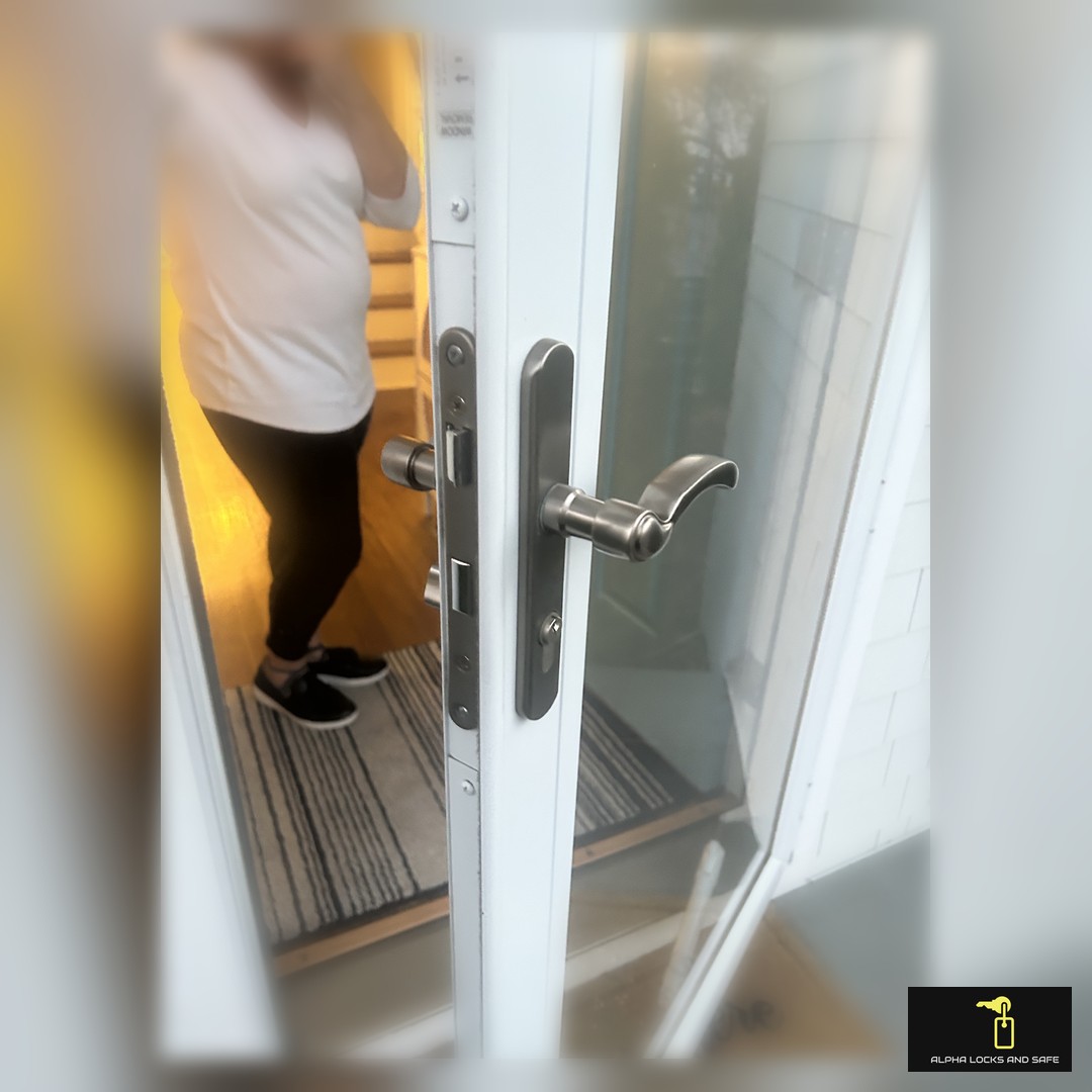 Applying dry graphite lubricant to a front door deadbolt lock