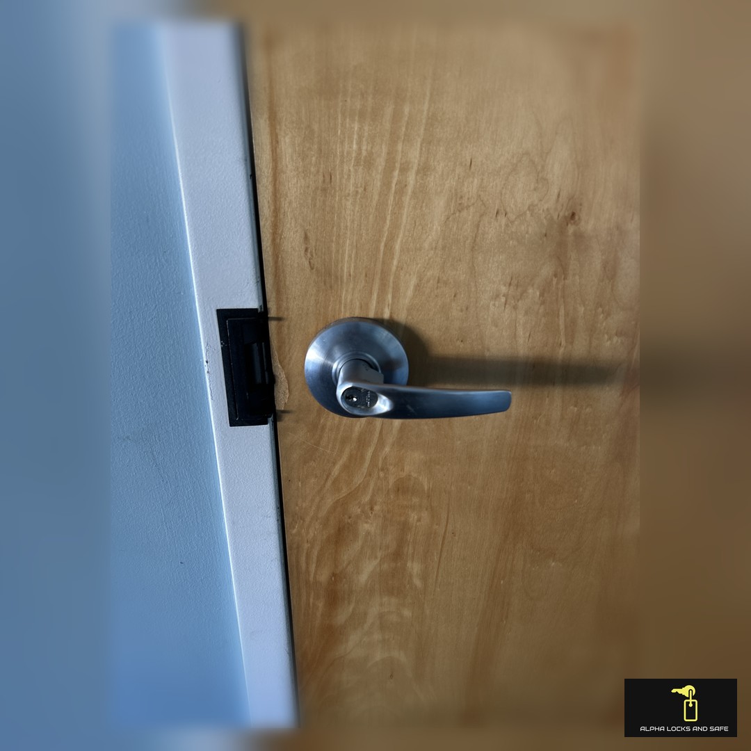 Commercial lock replacement on a glass storefront door in Westchester County